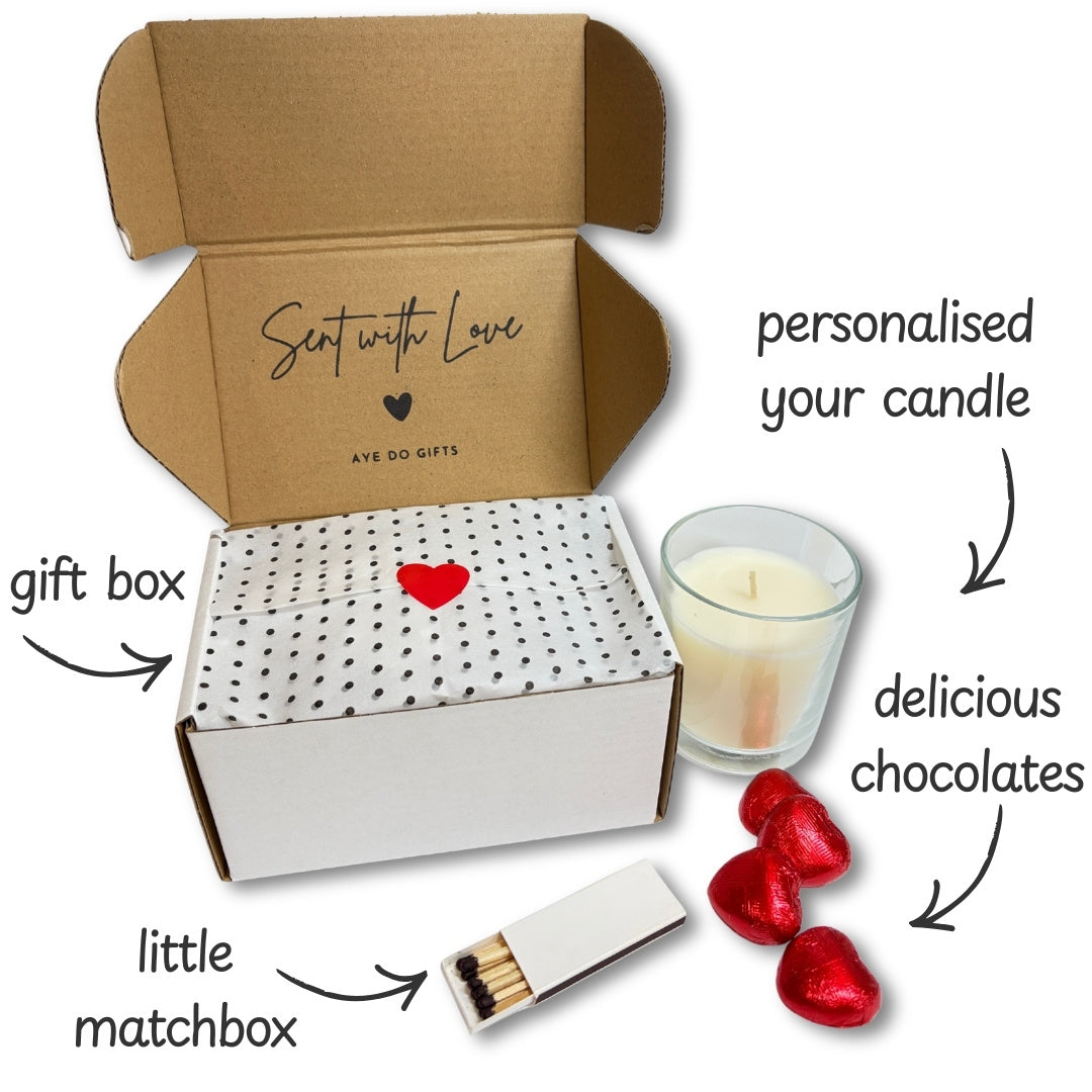 Personalised Wild Flower Wedding Candle Gift Set | Keepsake for Couples
