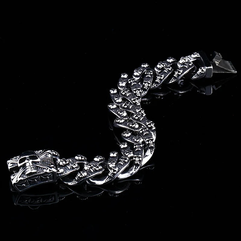 Cool Skull Bracelet For Man Stainless Steel