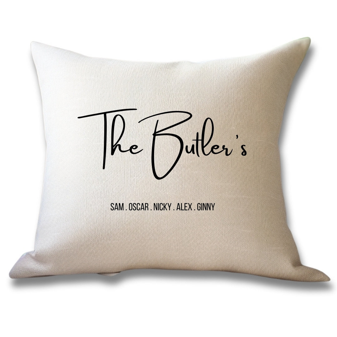 Personalised Family Name Cushion