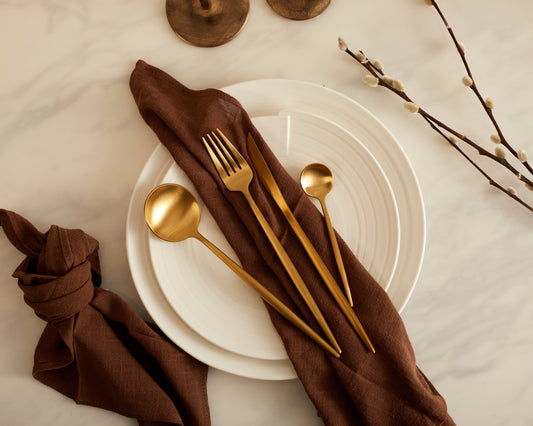 London Gold Cutlery Set – 16 or 24 Piece Stainless Steel Flatware