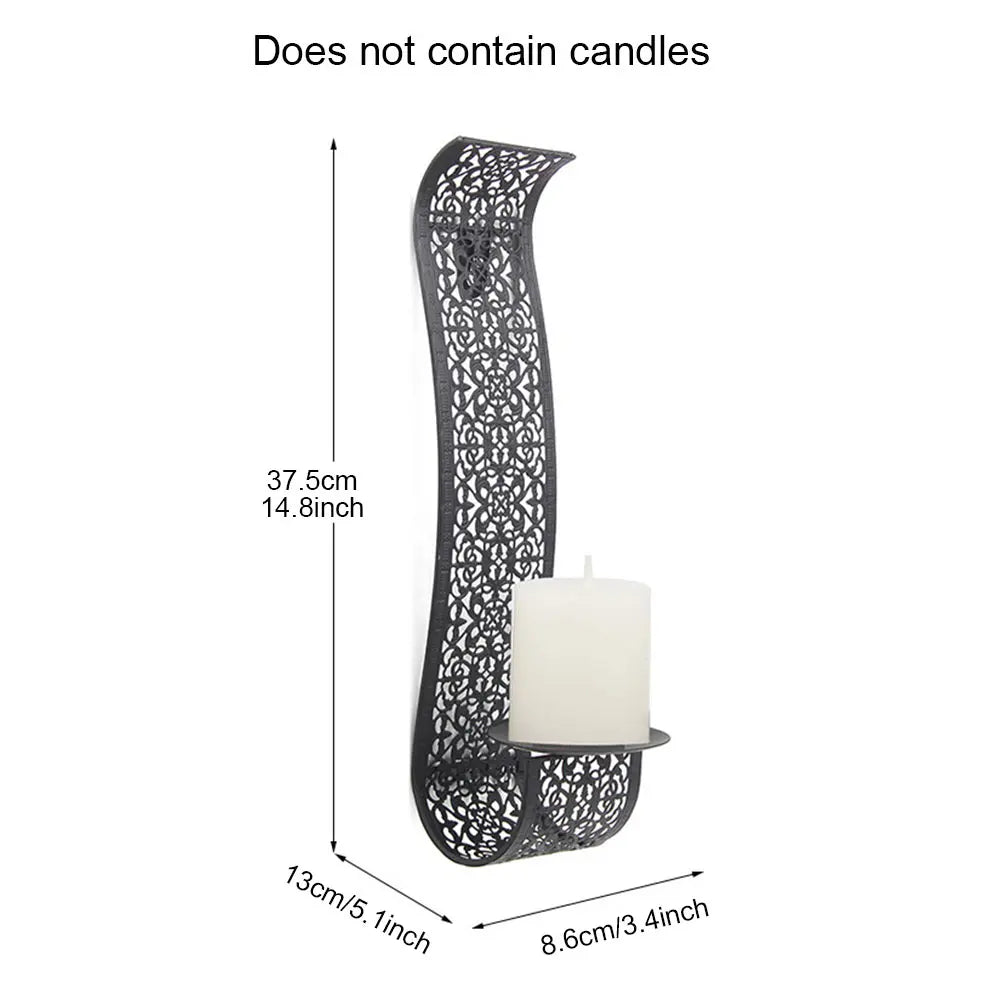 2pcs Wall Mounted Metal Candle Holder