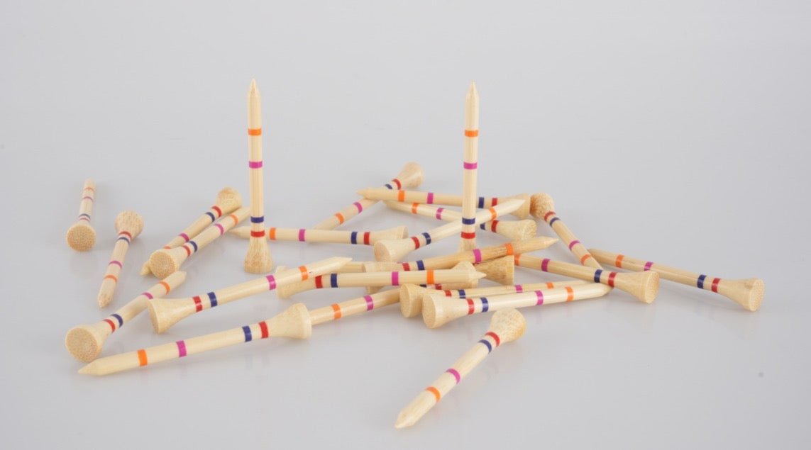 Send Nudes- Not A Castle Tee-Premium 70mm Bamboo Golf Tee With Orange, Pink, Blue & Red Castle Height Indicators- 50 Pack