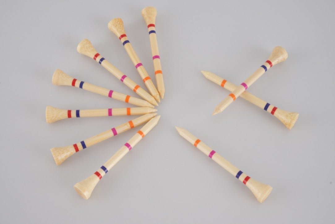 Send Nudes- Not A Castle Tee-Premium 70mm Bamboo Golf Tee With Orange, Pink, Blue & Red Castle Height Indicators-30 pack